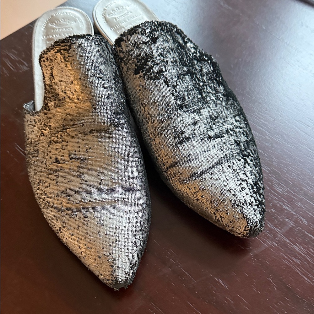 Officine Creative Metallic Silver Mules - Picture 10 of 10